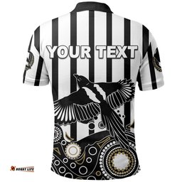 Custom Personalised Magpies Polo Shirt Aboriginal Simple