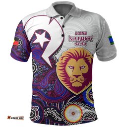 Lions Australian Football Polo Shirt NAIDOC Week 2022 Patterns
