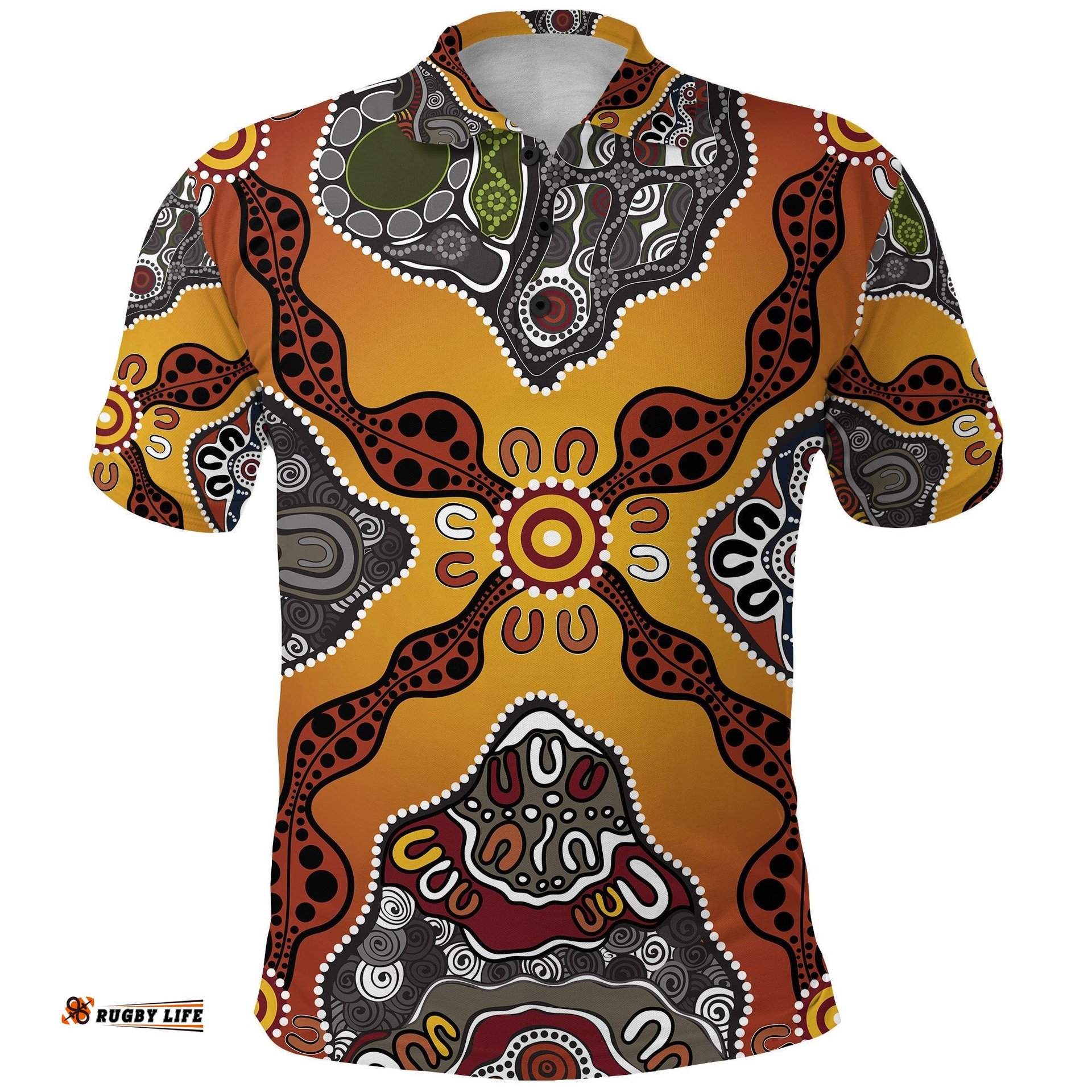 Aboriginal Art Special Vibes Polo Shirt Indigenous