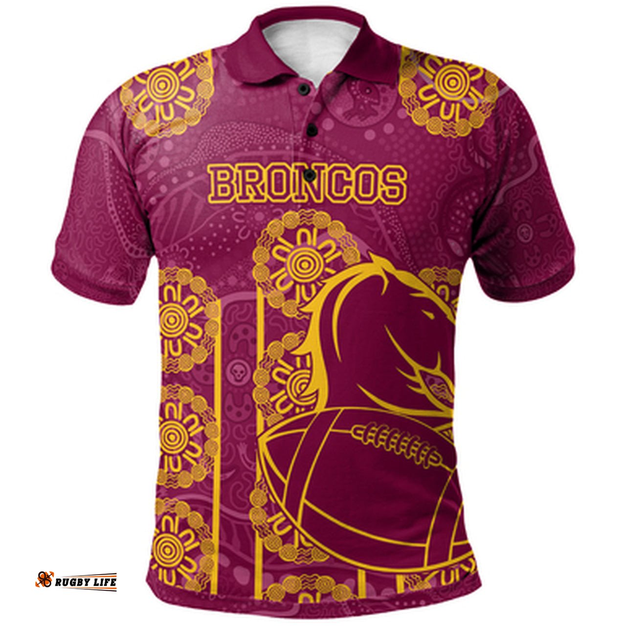 Broncos Rugby Polo Shirt - Custom Indigenous Broncos Polo Shirt RLT13