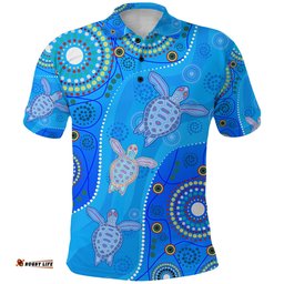 Custom Personalised Aboriginal Art Turtle Polo Shirt Indigenous Simple Vibes