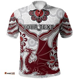 St.George Rugby Polo Shirt - Custom Aboriginal St. George Polo Shirt