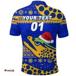 Custom Personalised Parramatta Eels Polo Shirt Christmas Simple Style - Blue