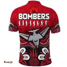 Bombers Anzac 2022 Polo Shirt Essendon Football Aboriginal Remember Them