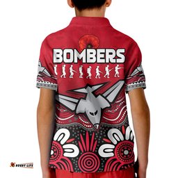 Bombers Anzac 2022 Polo Shirt Essendon Football Aboriginal Remember Them