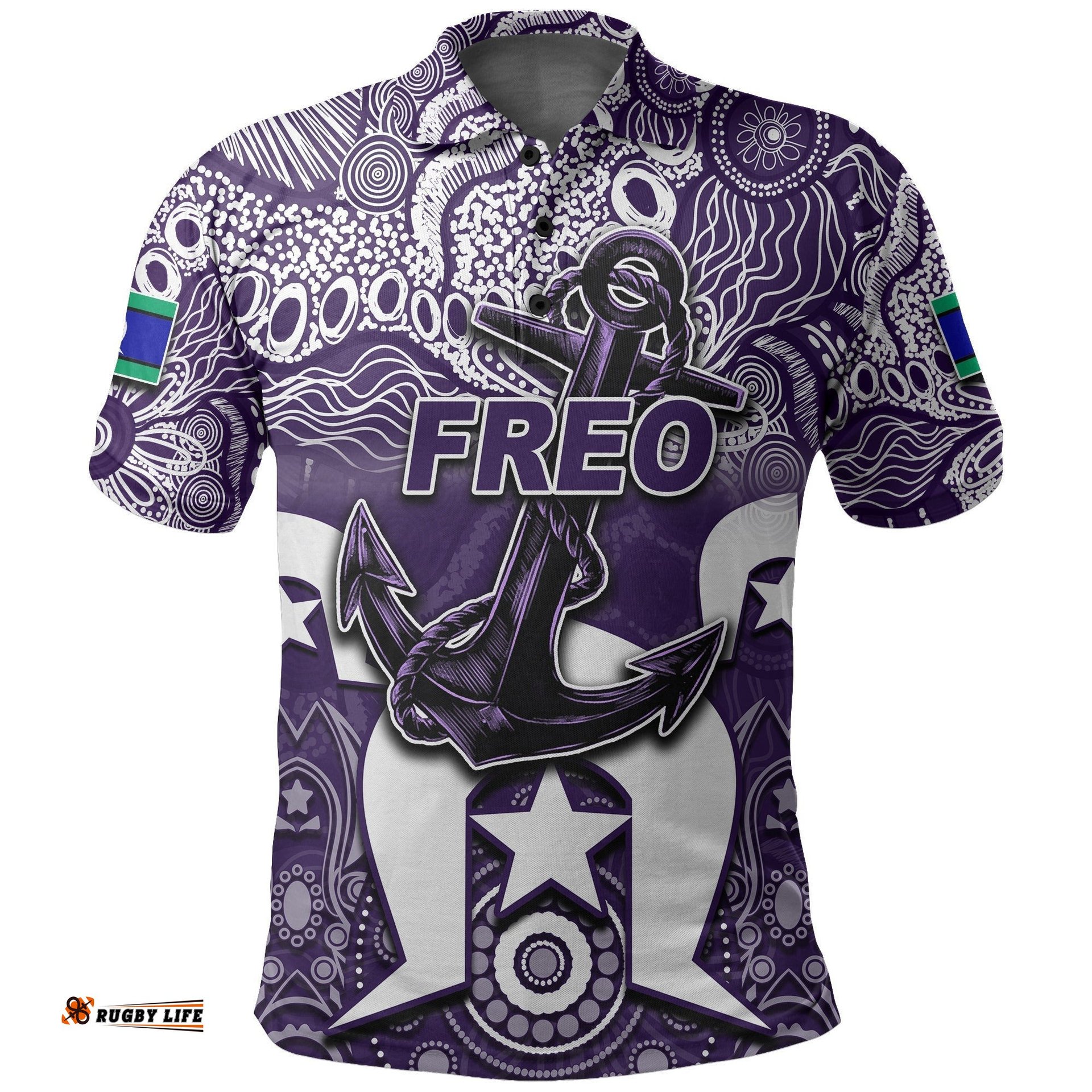 Custom Personalised Dockers Australian Football Torres Strait Islanders Mix Aboriginal Polo Shirt