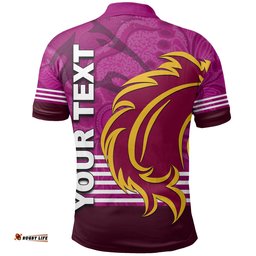 Custom Personalised Broncos Rugby Polo Shirt Pink Jersey