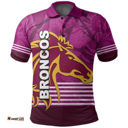 Custom Personalised Broncos Rugby Polo Shirt Pink Jersey