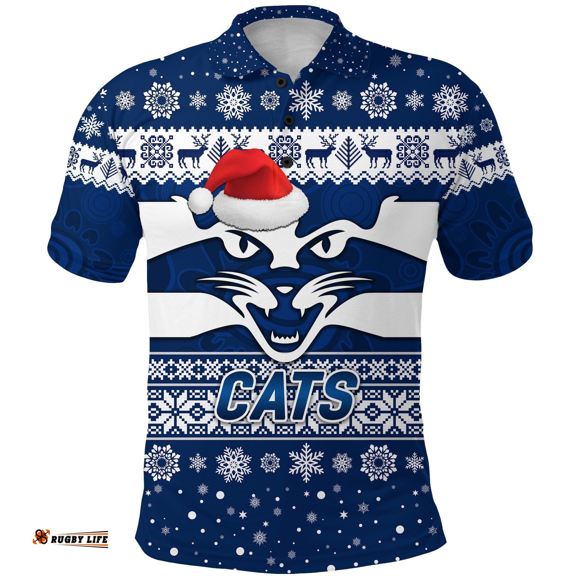 Custom Personalised Geelong Cats Polo Shirt Christmas Simple Style