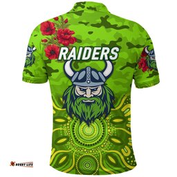 Raiders ANZAC Polo Shirt Indigenous Vibes