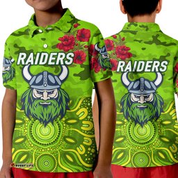 Raiders ANZAC Polo Shirt Indigenous Vibes
