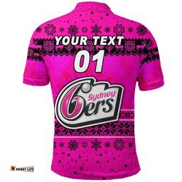 Custom Personalised Sydney Sixers Polo Shirt Christmas Simple Style