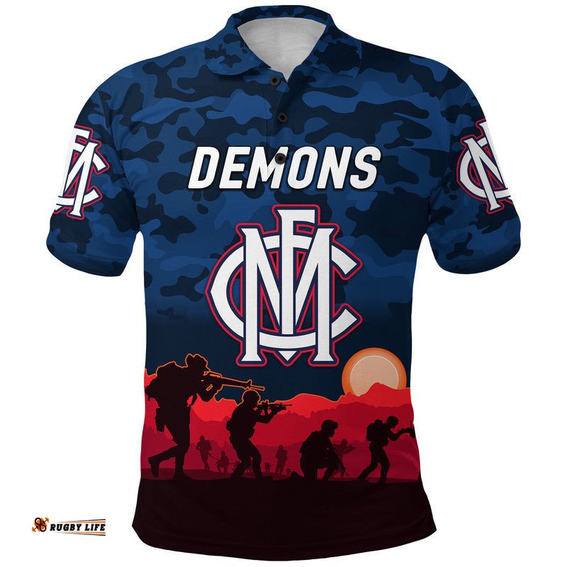 Melbourne Demons ANZAC Polo Shirt Simple Style