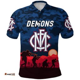 Melbourne Demons ANZAC Polo Shirt Simple Style