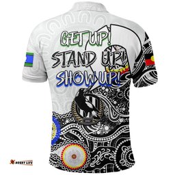 Magpies Australian Football Polo Shirt NAIDOC 2022 Patterns