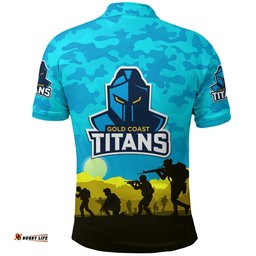 Gold Coast Titans ANZAC 2022 Polo Shirt Simple Style