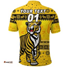 Custom Personalised Richmond Tigers Polo Shirt Christmas Simple Style - Yellow
