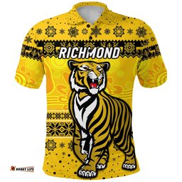 Custom Personalised Richmond Tigers Polo Shirt Christmas Simple Style - Yellow