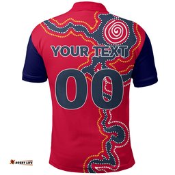 Custom Personalised Adelaide United Polo Shirt - Indigenous Dot Painting Art -