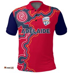 Custom Personalised Adelaide United Polo Shirt - Indigenous Dot Painting Art -