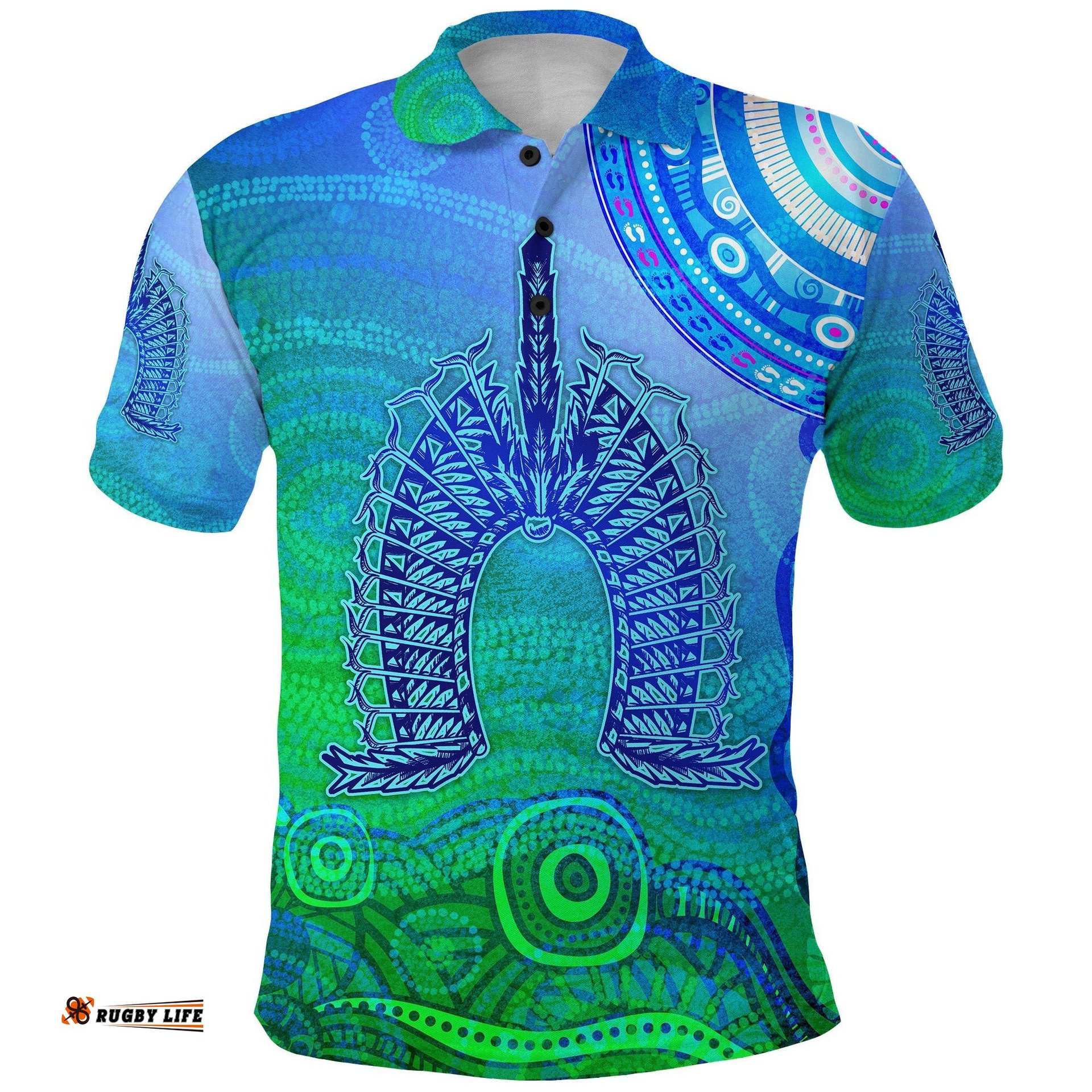 Aboriginal Torres Strait Islands Polo Shirt Wave Vibes