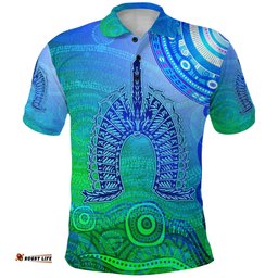 Aboriginal Torres Strait Islands Polo Shirt Wave Vibes