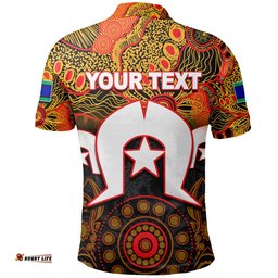 Custom Personalised Eels Torres Strait Islanders Mix Aboriginal Polo Shirt No.2