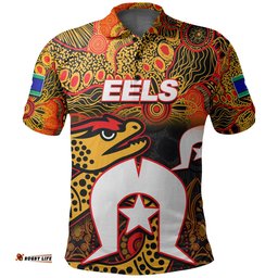 Custom Personalised Eels Torres Strait Islanders Mix Aboriginal Polo Shirt No.2