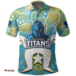 Custom Personalised Titans Torres Strait Islanders Mix Aboriginal Polo Shirt