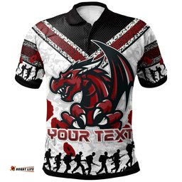 St. George Rugby Polo Shirt - Custom Anzac Day Dragons Polo Shirt RLT13