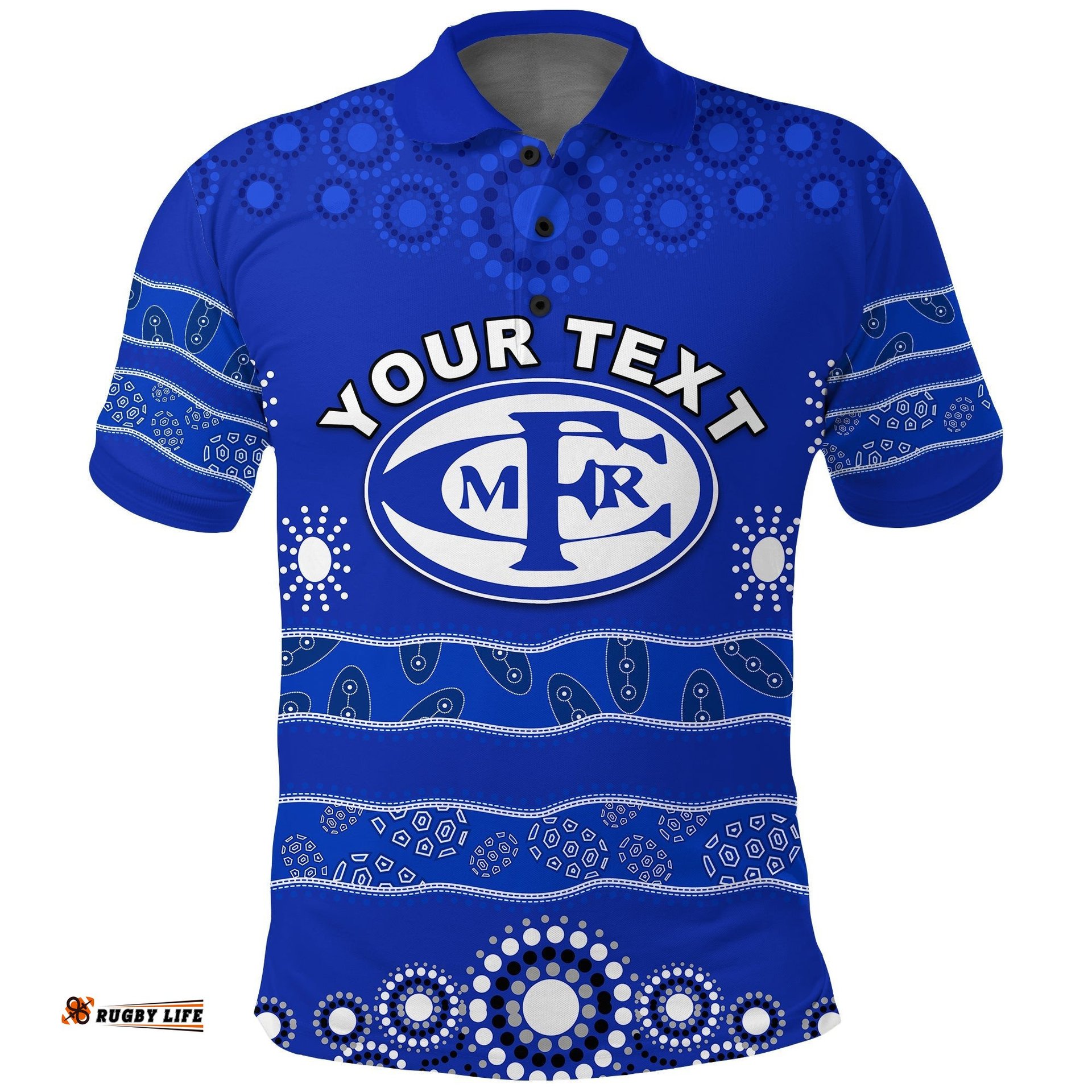Custom Personalised Mines Rovers Football Club Polo Shirt Diorites Indigenous GFL