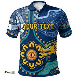 Custom PersonalisedAustralia Rugby Polo Shirt - Indigenous Parramatta Eels
