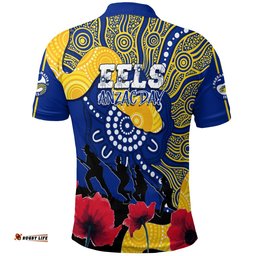 Parramatta Eels Rugby Polo Shirt Anzac Day Aboriginal Arts