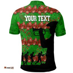 Rabbitohs Rugby Polo Shirt Anzac Day Camo Style