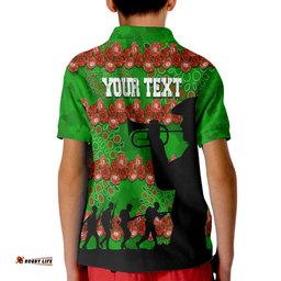Rabbitohs Rugby Polo Shirt Anzac Day Camo Style