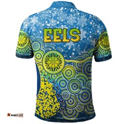 Eels Christmas Rugby Polo Shirt - Custom Christmas Indigenous Eels Polo Shirt RLT13