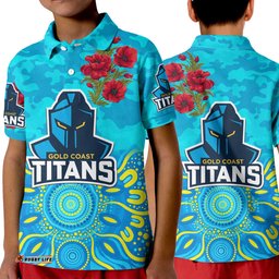 Titans ANZAC Polo Shirt Indigenous Vibes