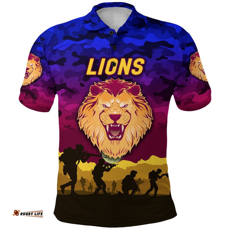 Brisbane Lions ANZAC Polo Shirt Simple Style