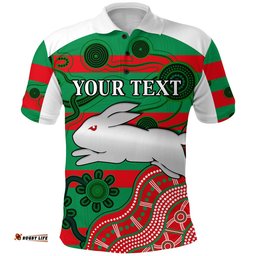 Custom Personalised Rabbitohs Polo Shirt Nippy Indigenous