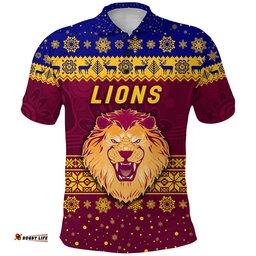 Custom Personalised Brisbane Lions Polo Shirt Christmas Simple Style