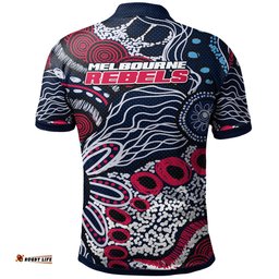 Rebels Rugby Polo Shirt - Custom Aboriginal Rebels Polo Shirt