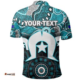 Custom Personalised Power Australian Football Torres Strait Islanders Mix Aboriginal Polo Shirt