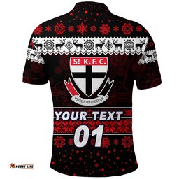 Custom Personalised St Kilda Saints Polo Shirt Christmas Simple Style