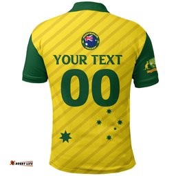 Custom Personalised Australian Cricket Polo Shirt - National Color -