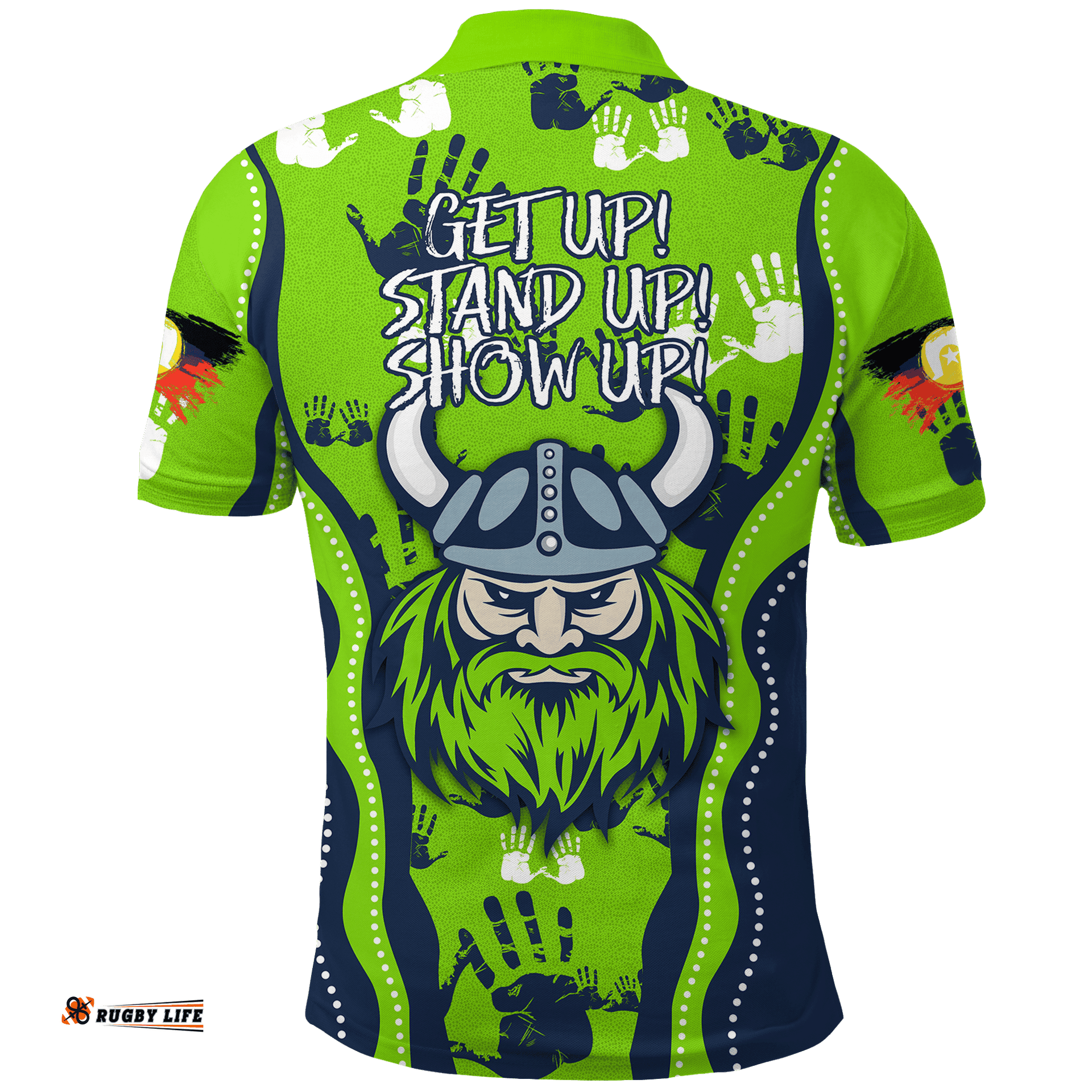 Canberra Raiders Rugby NAIDOC 2022 Aboriginal Polo Shirt -