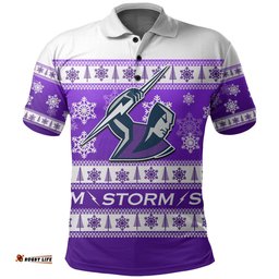 Melbourne Storm Polo Shirt Christmas 2021