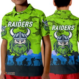 Raiders ANZAC Polo Shirt Simple Style
