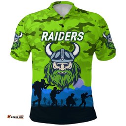 Raiders ANZAC Polo Shirt Simple Style