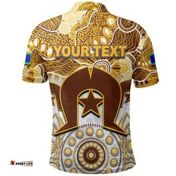 Custom Personalised Hawks Australian Football Torres Strait Islanders Mix Aboriginal Polo Shirt
