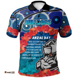 Bulldogs Rugby Polo Shirt - Aussie Anzac Bulldogs Polo Shirt RLT13
